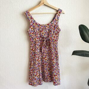 Vintage 90s Y2K r-wear Mini Babydoll Dress Juniors 5 Floral Cottagecore Boho